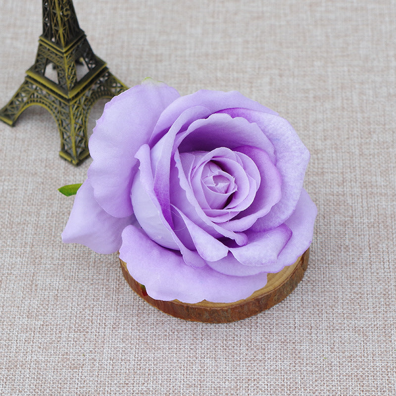 10 Pcs Artificial Bionic Flannel Rose Heads for DIY Wedding Party Baby Shower Decoration