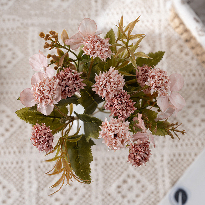11 Inch Lilac Silk Flower Bush Bouquet, 1 Pc, Autumn Fall Artificial Floral Arrangement