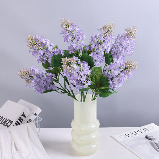 24 Inch Lilac Faux Silk Flower Stems, 10 Pcs Artificial Spring Flowers Bulk