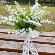 7 Inch Lily of the Valley Bridesmaid Bouquet 10 Pcs Artificial Wedding Flowers Bulk