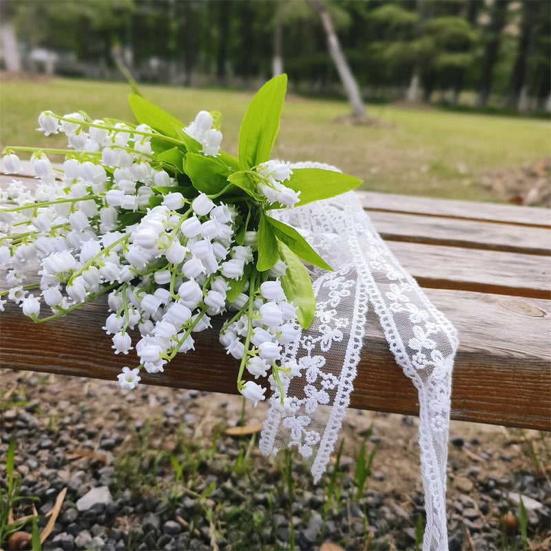 7 Inch Lily of the Valley Bridesmaid Bouquet 10 Pcs Artificial Wedding Flowers Bulk