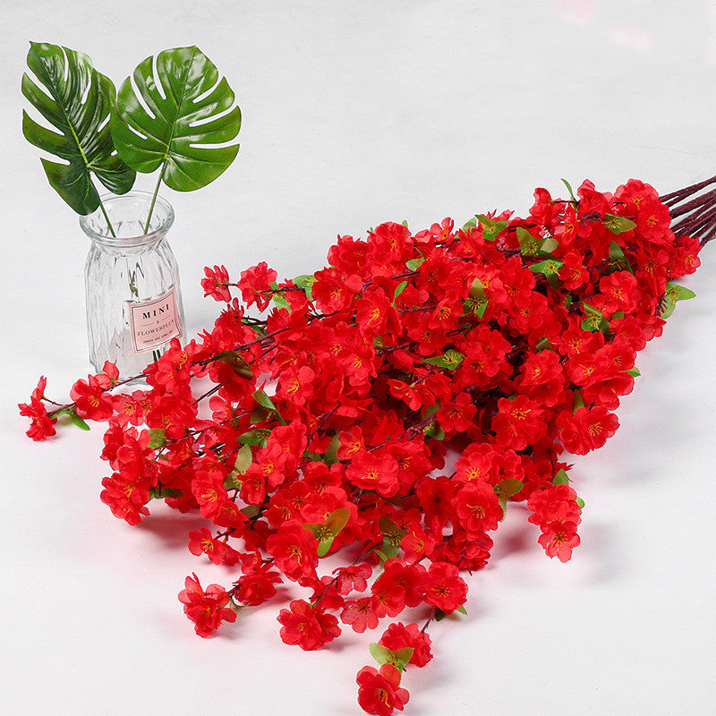 10 Pcs Faux Plum Blossom Branches Stems, Artificial Spring Flowers, 12 Inch