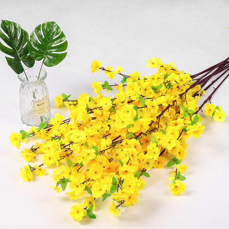 10 Pcs Faux Plum Blossom Branches Stems, Artificial Spring Flowers, 12 Inch