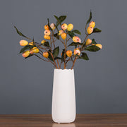 25 Inch Artificial Loquat Stems Spray Branches Twigs Bulk 25 Pcs