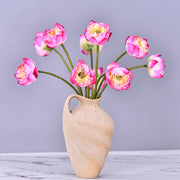 6 Pcs Artificial Lotus Flower Bouquet, 26.7 Inch Long Stems, Silk Lotus Arrangements