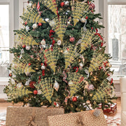 50 Stems Artificial Christmas Glitter Berry Bush Ornaments for Tree Wreath Crafts Bulk