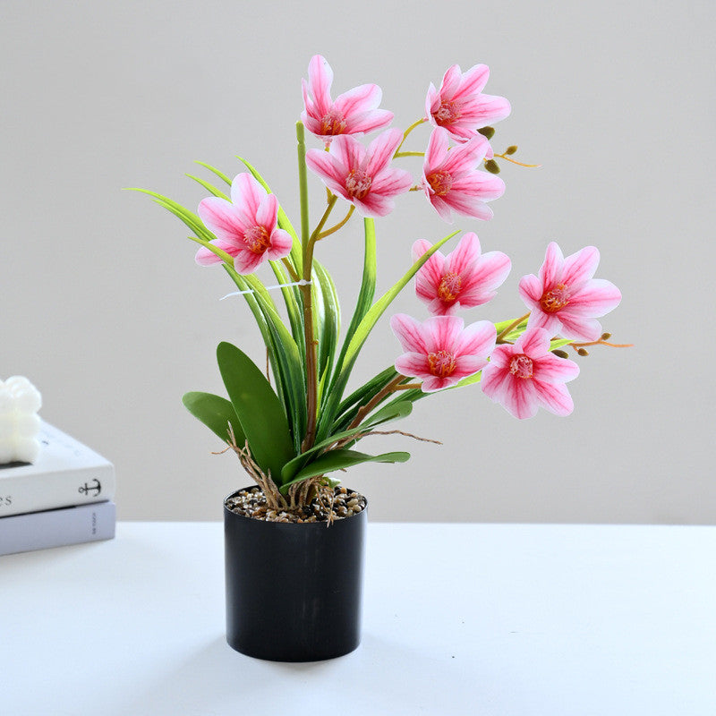 17 Inch Magnolia Bonsai Artificial Potted Plant Bulk Quantity Silk Leaves
