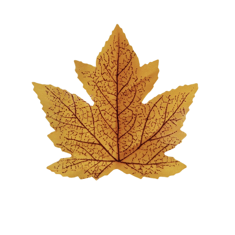 50 Pcs Artificial Maple Leaves Autumn Decorations for Thanksgiving Cake Presentation & Packaging
