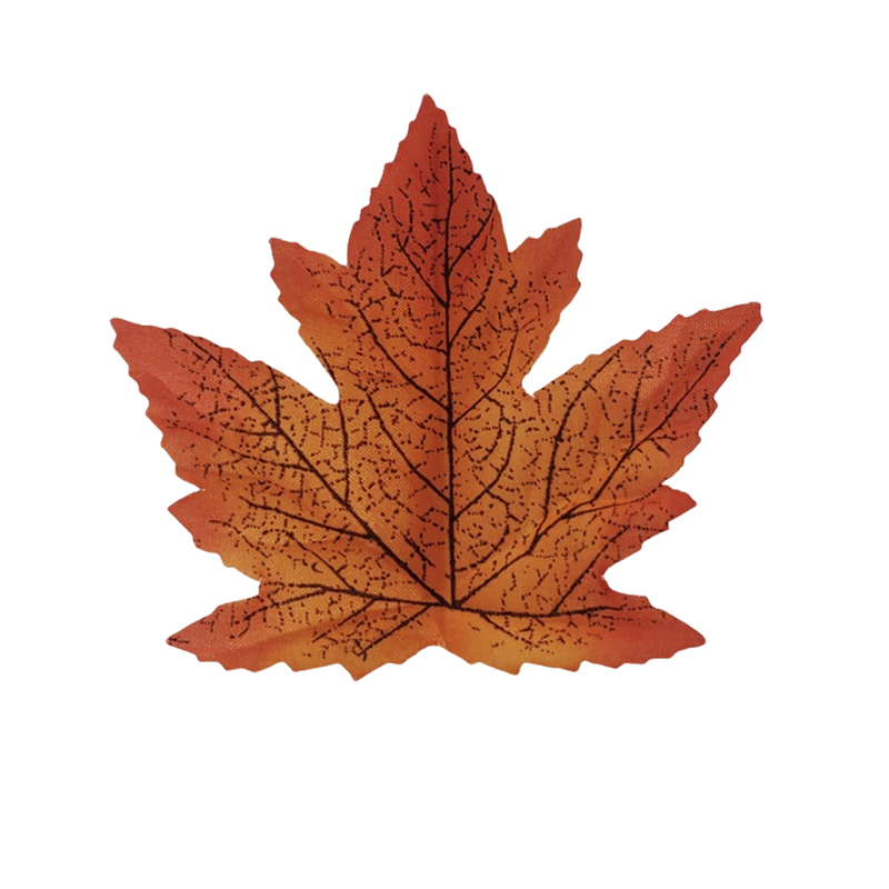50 Pcs Artificial Maple Leaves Autumn Decorations for Thanksgiving Cake Presentation & Packaging
