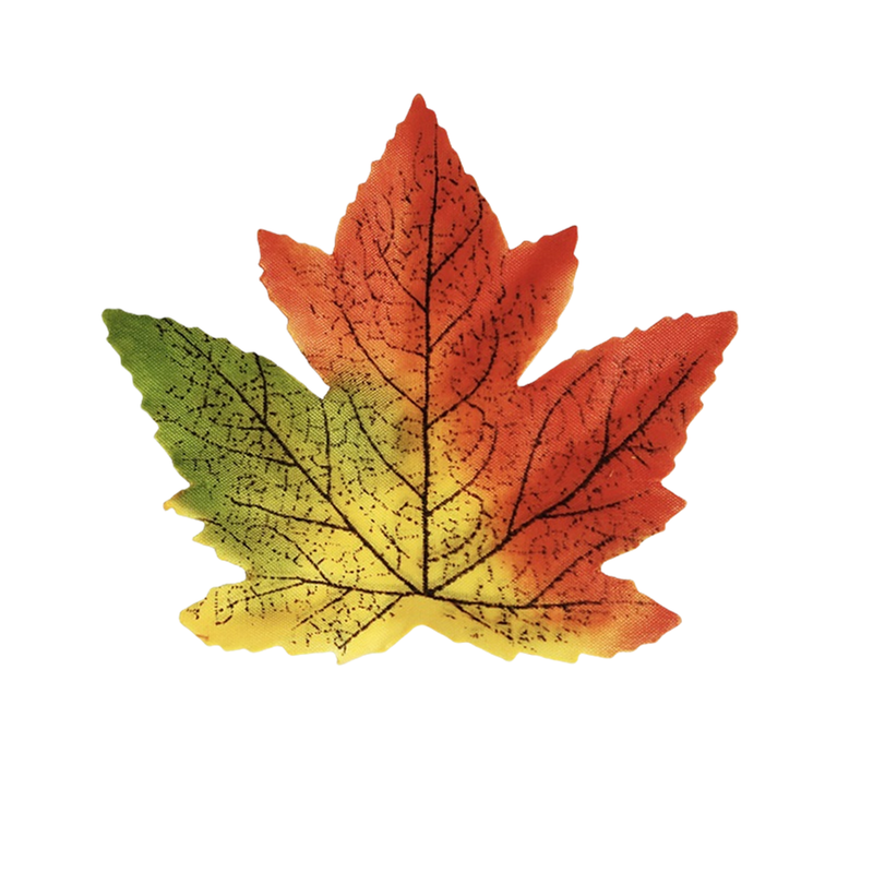 50 Pcs Artificial Maple Leaves Autumn Decorations for Thanksgiving Cake Presentation & Packaging
