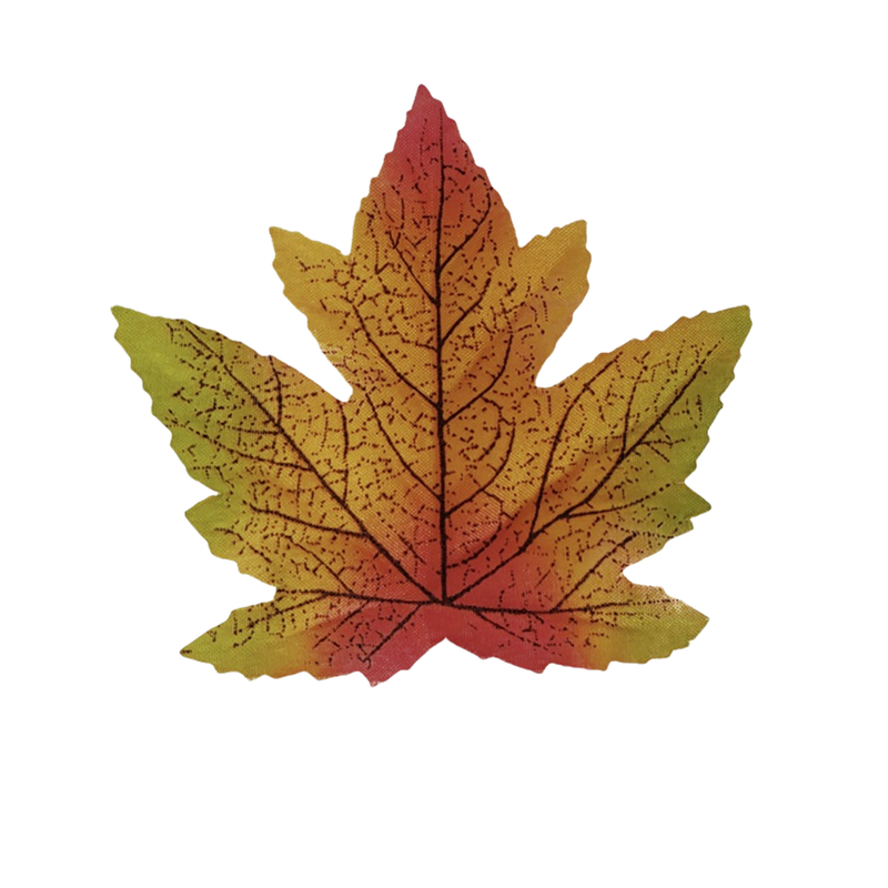 50 Pcs Artificial Maple Leaves Autumn Decorations for Thanksgiving Cake Presentation & Packaging