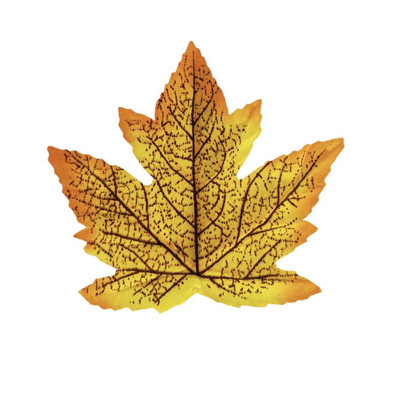 50 Pcs Artificial Maple Leaves Autumn Decorations for Thanksgiving Cake Presentation & Packaging