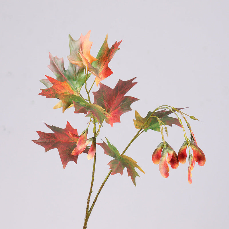 29.5 Inch Artificial Maple Leaf Stems with Samara – 10 Pcs Fall Decor for Home Thanksgiving Party