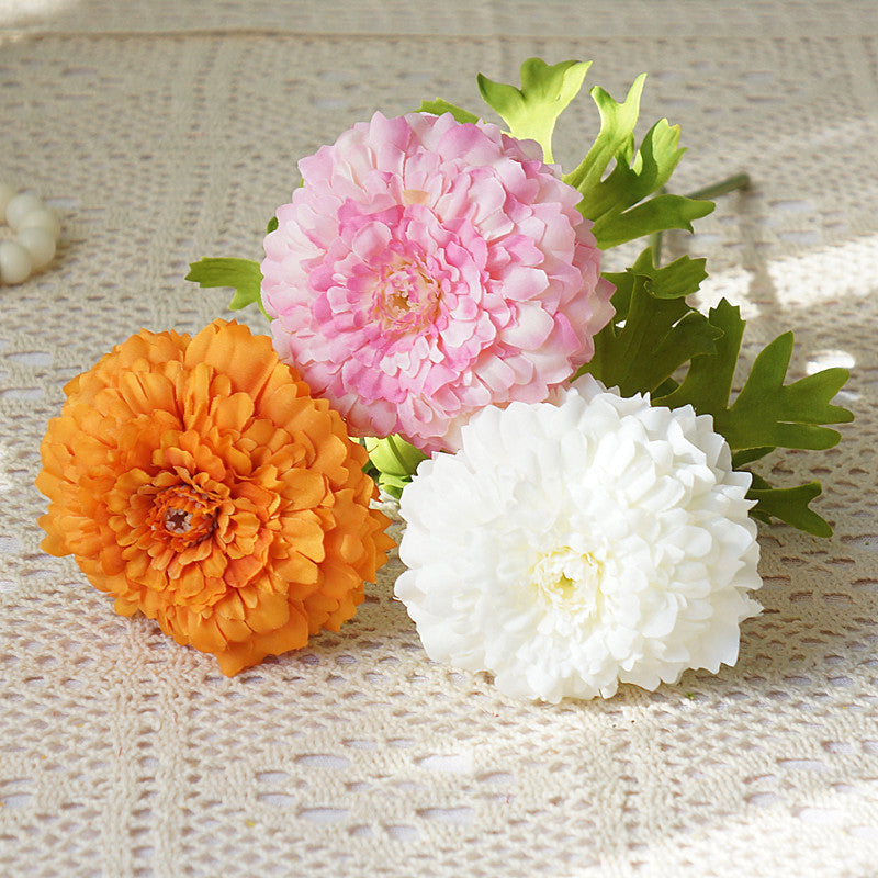 13 Inch Marigold Stems 10 Pcs Silk Artificial Flowers Autumn Decoration