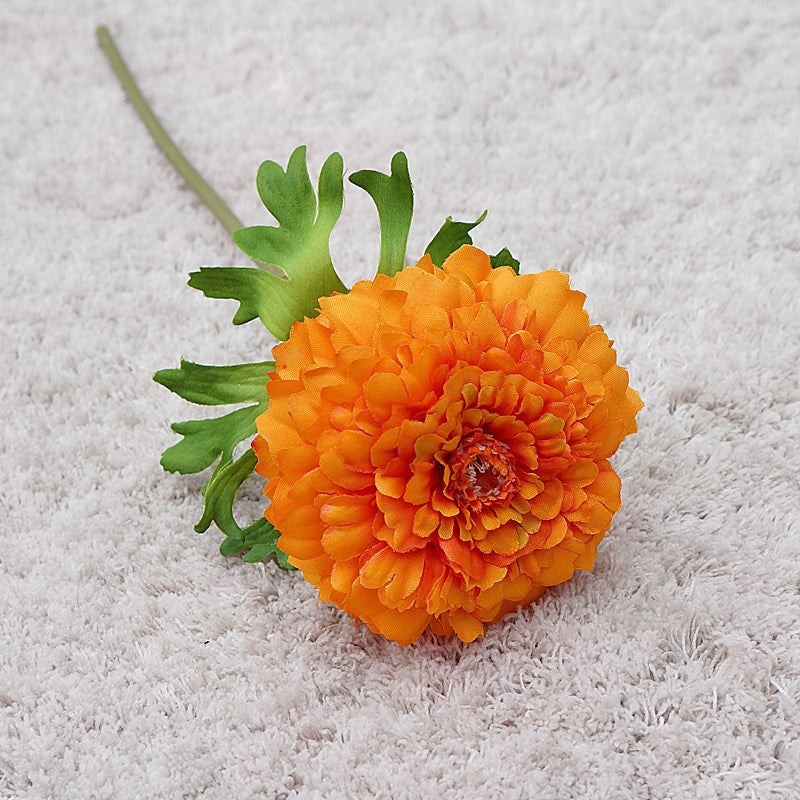 13 Inch Marigold Stems 10 Pcs Silk Artificial Flowers Autumn Decoration