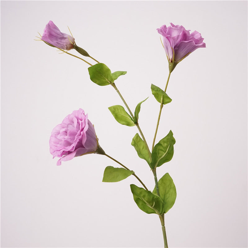 19.6 Inch Real Touch Lisianthus Artificial Silk Flowers for Wedding Home Decor