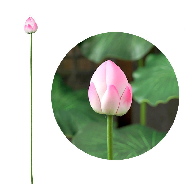38.5 Inch Extra Large Lotus Stems with Leaves, 10 Pcs Artificial Flower Stems for Pool Landscaping
