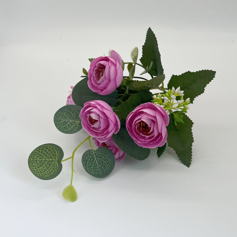 10" Artificial Small Peony Buds Bush Bouquets, 10 Colors, 10 Pcs for Crafts Wholesale