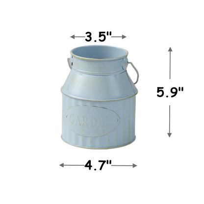 Bulk Set of 2 Metal Bucket Vase for Centerpiece Wholesale