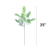 2 Pcs 35 Inch Extra Long Faux Mimosa Artificial Flower Stems Bulk