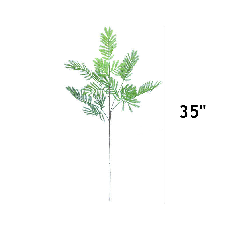 2 Pcs 35 Inch Extra Long Faux Mimosa Artificial Flower Stems Bulk