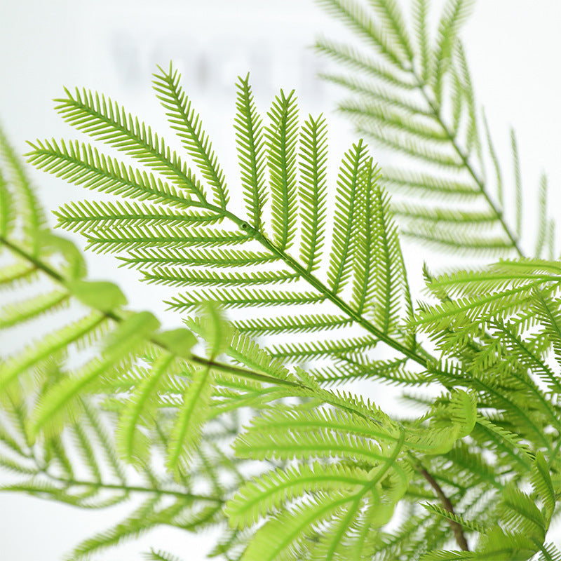 2 Pcs 35 Inch Extra Long Faux Mimosa Artificial Flower Stems Bulk