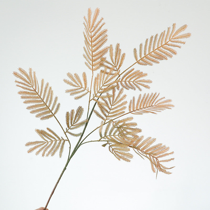 2 Pcs 35 Inch Extra Long Faux Mimosa Artificial Flower Stems Bulk