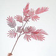 2 Pcs 35 Inch Extra Long Faux Mimosa Artificial Flower Stems Bulk