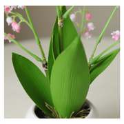 Mini Artificial Lily of the Valley Flowers in Vase, Soft Rubber, Bulk Wholesale, Small Decorative Bonsai