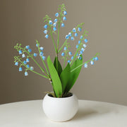 Mini Artificial Lily of the Valley Flowers in Vase, Soft Rubber, Bulk Wholesale, Small Decorative Bonsai