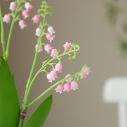 Mini Artificial Lily of the Valley Flowers in Vase, Soft Rubber, Bulk Wholesale, Small Decorative Bonsai