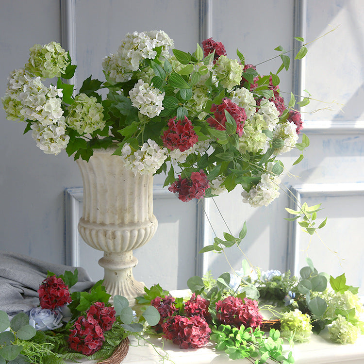 26 Inch Artificial Hydrangea Stems Bulk 10 Pcs Long Silk Flower Branches
