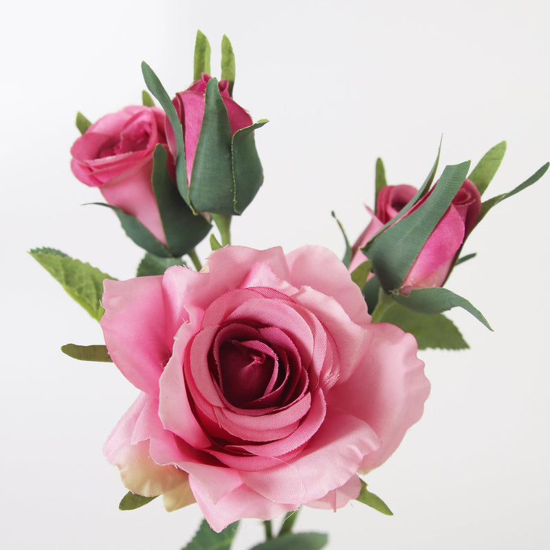 17 Inch Mini Rose Spray Stems 10 Pcs Artificial Silk Flowers Bulk Branches