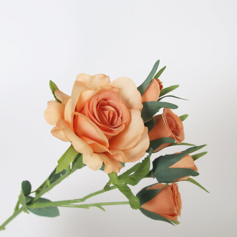 17 Inch Mini Rose Spray Stems 10 Pcs Artificial Silk Flowers Bulk Branches