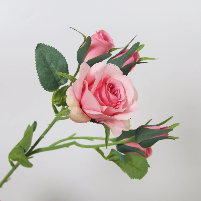 17 Inch Mini Rose Spray Stems 10 Pcs Artificial Silk Flowers Bulk Branches