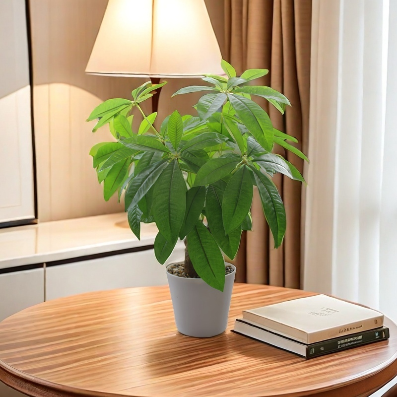 17 Inch Artificial Money Tree Plant 1 Pc Potted Lucky Feng Shui Greenery