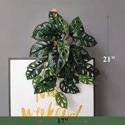 10 Pcs Artificial Trailing Hosta Bush Plants 12 Inch Lifelike Hanging Green Foliage