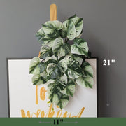 10 Pcs Artificial Trailing Hosta Bush Plants 12 Inch Lifelike Hanging Green Foliage