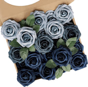 25 Pcs Foam Rose Stems Real Touch Artificial Flowers for Wedding DIY Bulk