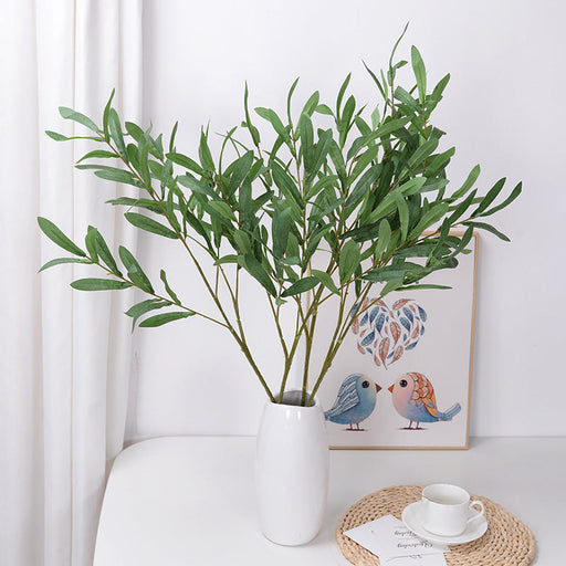 37 Inch Artificial Olive Bush Stems Spray, 10 Pcs Bulk Extra Long Silk Branches