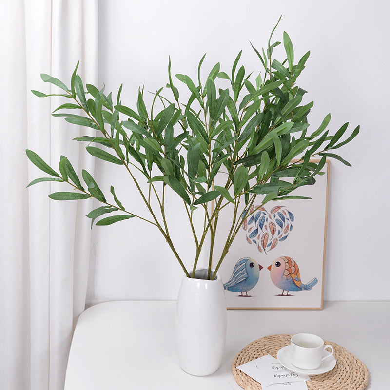37 Inch Artificial Olive Bush Stems Spray, 10 Pcs Bulk Extra Long Silk Branches