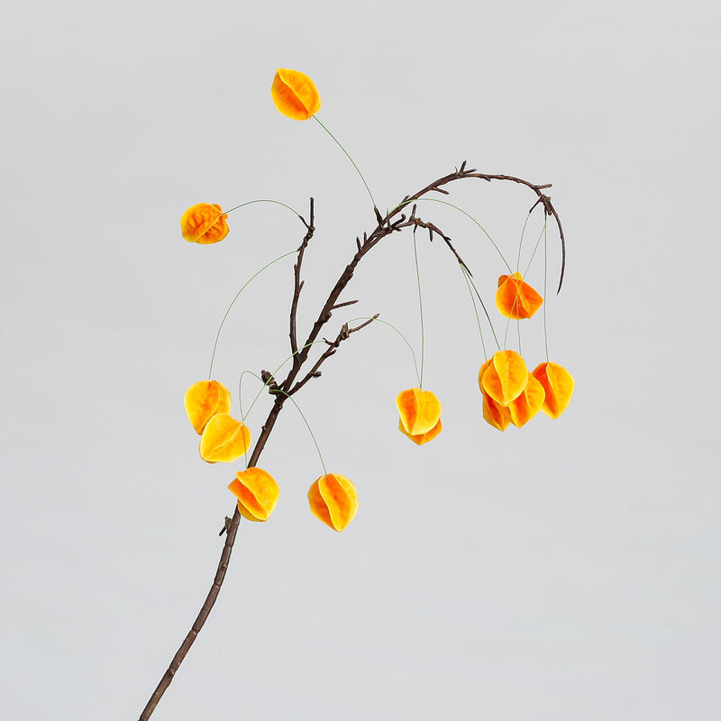 22.8 Inch Artificial Trailing Lantern Flowers 10 Pcs Autumn Fruit Silk Flowers for Fall Decoration