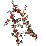 6 Ft Artificial Begonia Flower Garland UV Resistant Outdoor Garden Decor