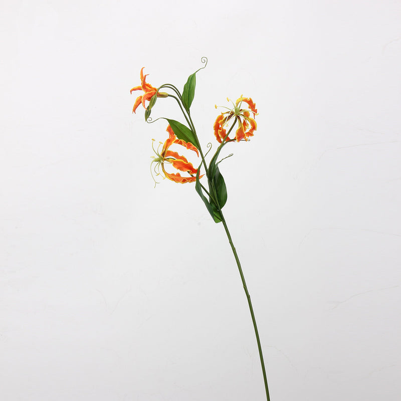 29.5 Inch Gloriosa Lily Spray Stems, 6 Pcs Artificial Gloriosa Superba Flowers