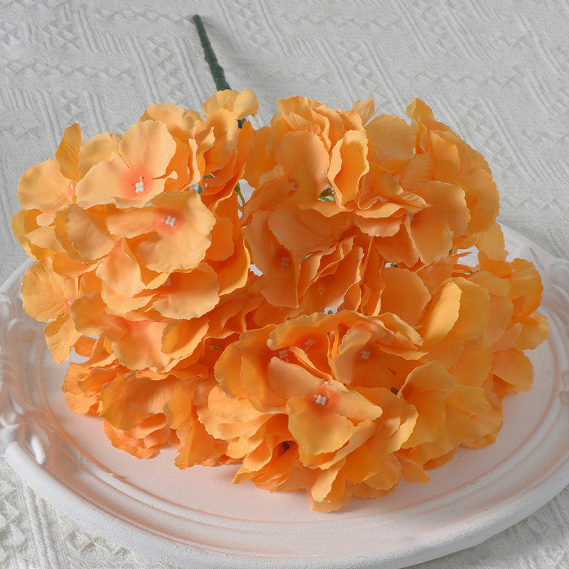 17.7 Inch Faux Silk Hydrangea Bush Bouquet Bulk Wholesale Artificial Flowers