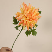 25.5 Inch Artificial Dahlia Stems, 6 Pcs, Autumn Colors, Realistic Silk Flowers for Home Decor, Wedding, Thanksgiving Arrangements