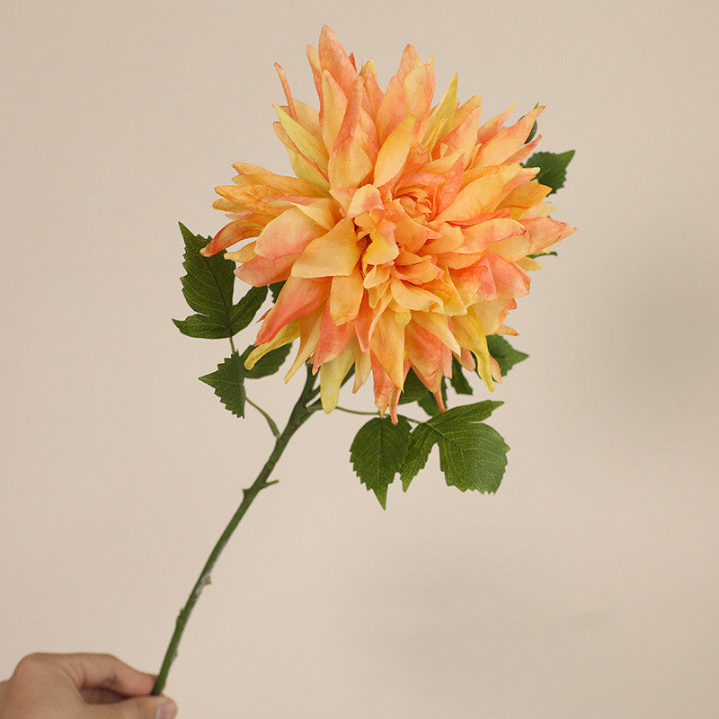 25.5 Inch Artificial Dahlia Stems, 6 Pcs, Autumn Colors, Realistic Silk Flowers for Home Decor, Wedding, Thanksgiving Arrangements