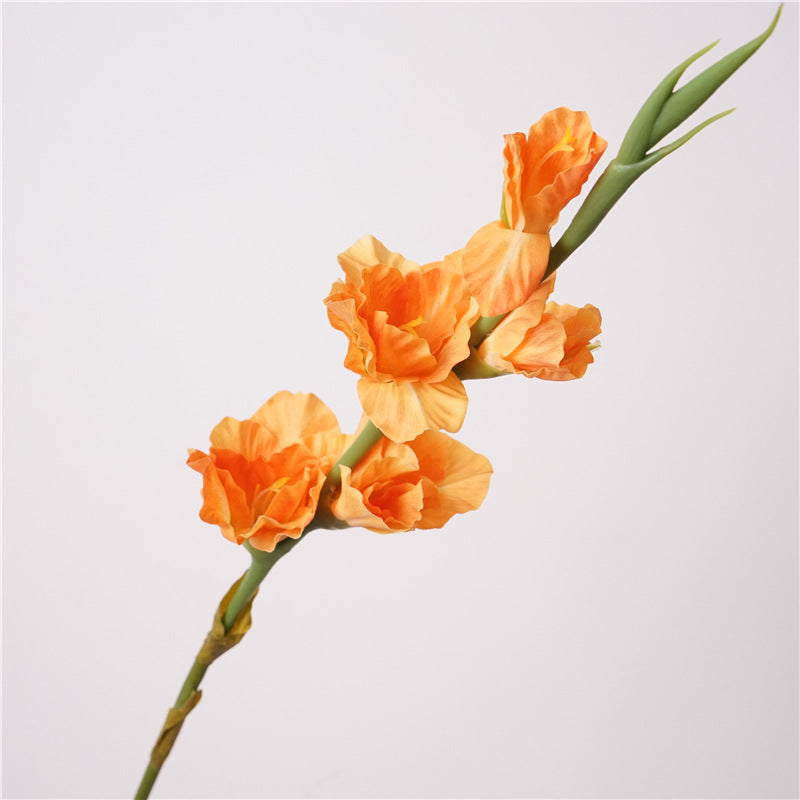 33.4 Inch Extra Tall Real Touch Gladiolus Stems 3 Pcs Lifelike Silk Artificial Flowers for Wedding Home Decor
