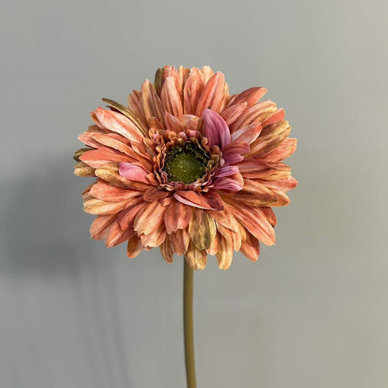 18 Inch Artificial Gerbera Daisy Stems, 10 Pcs, Autumn Winter Tones, Silk Flowers for Home and Wedding Decor
