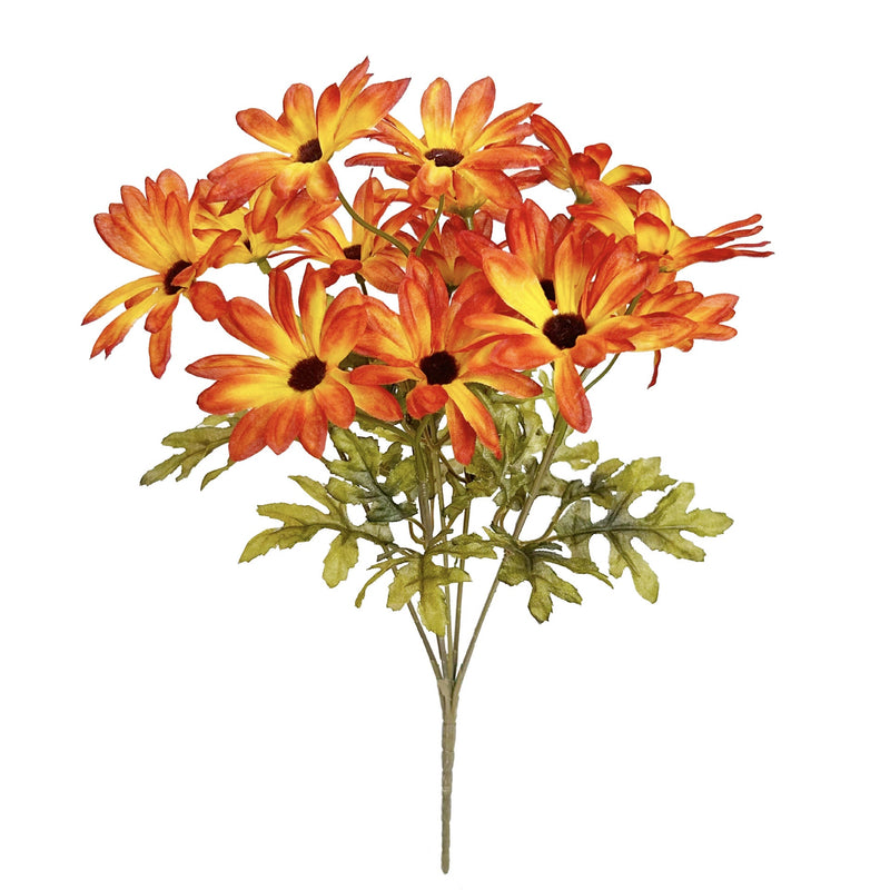 13.7 Inch Artificial Daisy Bush Bouquet 10 Pcs Faux Silk Flowers Fall Autumn Home Decor